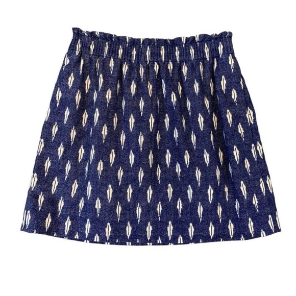 J. Crew Pull-On Navy Mini Skirt with White Anchor⚓️ Print - Picture 11 of 12